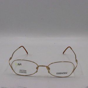 Rare Vintage Gold Funky Lightweight Oval Unisex Glasses 50 19 135